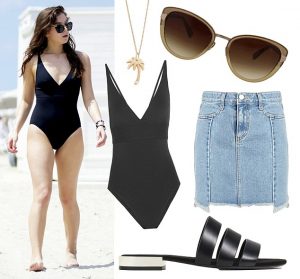 Rock style on the beach here is like wearing black