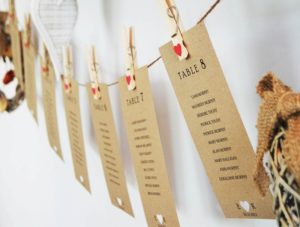 The Seating Plan With Cards in the Wedding