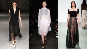Long Transparent Skirt In The Women's Wardrobe