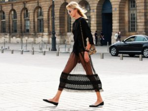 Long Transparent Skirt In The Women's Wardrobe