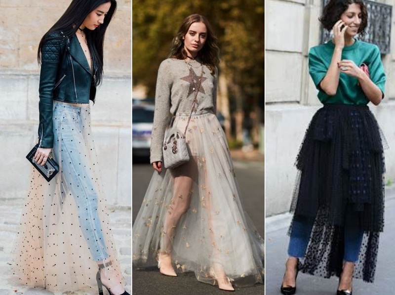 Long Transparent Skirt In The Women's Wardrobe