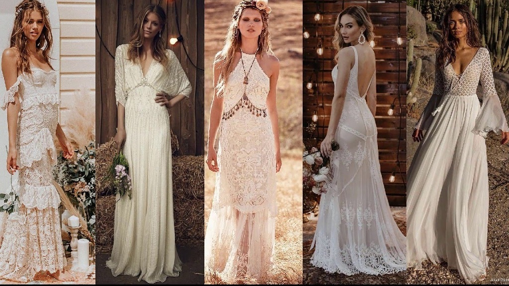 What accessories work best with boho wedding dresses