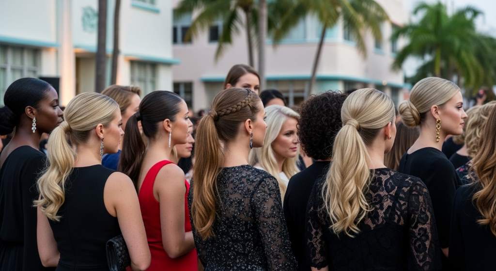 Elegant formal hairstyle for women in Miami humid weather