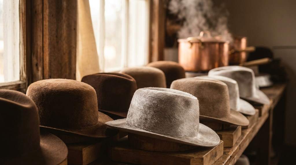 First-time buyer choosing a western hat in Nashville Tennessee
